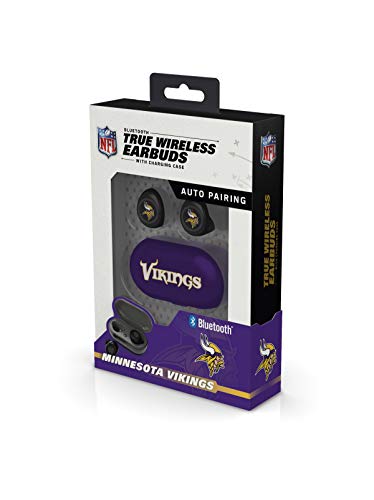 NFL Minnesota Vikings True Wireless Earbuds, Team Color - 757 Sports Collectibles