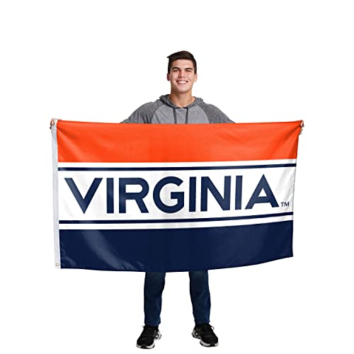 FOCO NCAA Virginia Cavaliers Unisex Double Sided 3' x 5' Team Logo Horizontal Flag, Horizontal 3' x 5', One Size - 757 Sports Collectibles