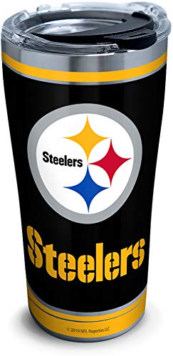 Tervis Triple Walled NFL® Pittsburgh Steelers Insulated Tumbler Cup Keeps Drinks Cold & Hot, 20oz - Stainless Steel, Touchdown - 757 Sports Collectibles