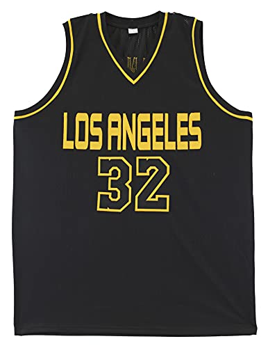 Magic Johnson Signed Black Pro Style Jersey Black Numbers Gold Trim BAS Witness - 757 Sports Collectibles