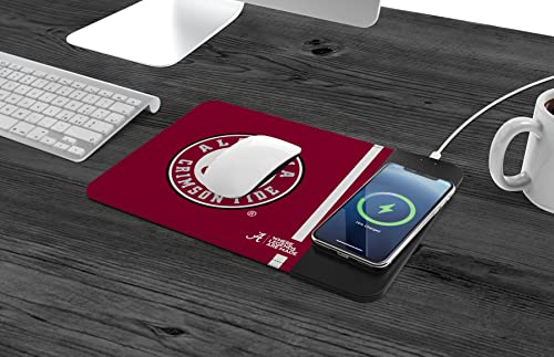 SOAR NCAA Wireless Charging Mouse Pad, Alabama Crimson Tide - 757 Sports Collectibles