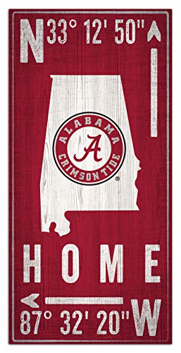 Fan Creations NCAA Alabama Crimson Tide Unisex University of Alabama Coordinate Sign, Team Color, 6 x 12 - 757 Sports Collectibles