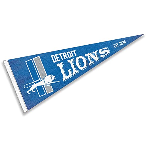 WinCraft Detroit Lions Throwback Vintage Retro Pennant Flag - 757 Sports Collectibles