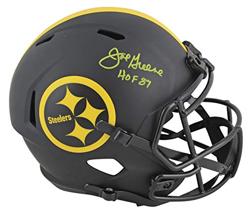 Steelers Joe Greene"HOF 87" Signed Eclipse F/S Speed Rep Helmet BAS Witnessed - 757 Sports Collectibles
