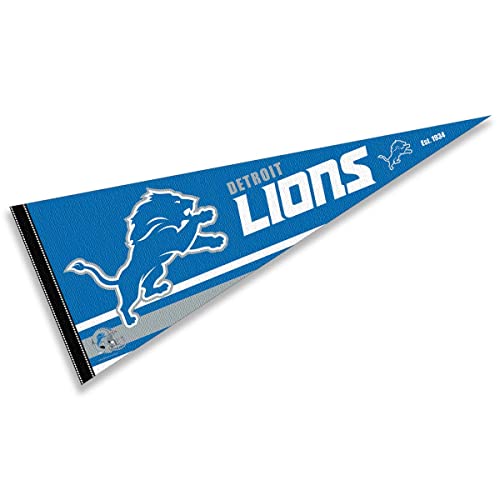 WinCraft Detroit Lions Pennant Banner Flag - 757 Sports Collectibles