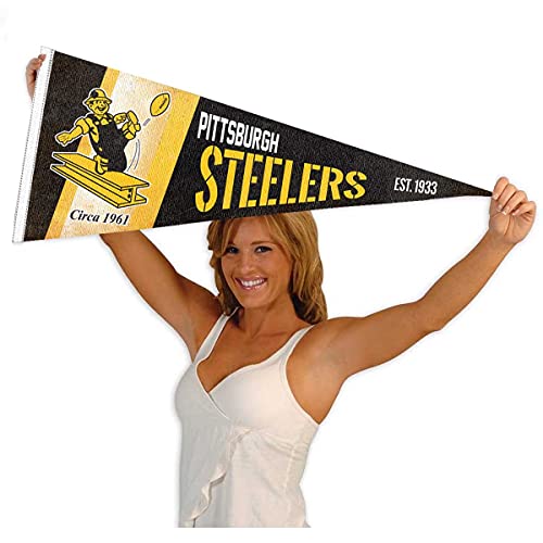 WinCraft Pittsburgh Steelers Throwback Vintage Retro Pennant Flag - 757 Sports Collectibles