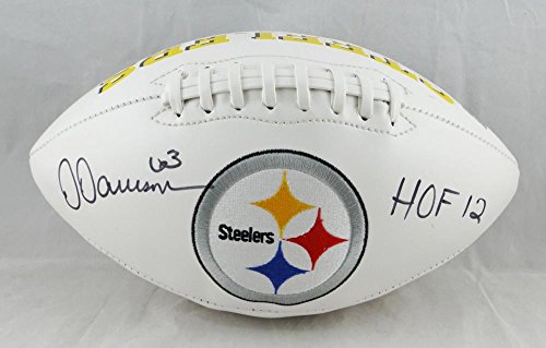 Dermontti Dawson Autographed Steelers Logo Football W/HOF- The Jersey Source Auth