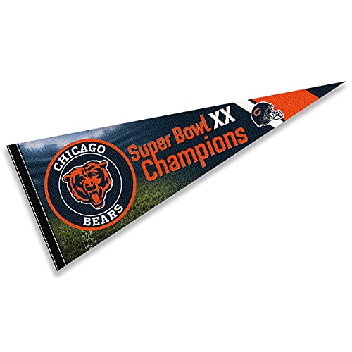 WinCraft Chicago Bears 1985 Bowl Champions Pennant Banner Flag - 757 Sports Collectibles