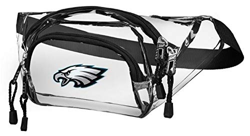 NFL Philadelphia Eagles "Transport" Clear Waist Bag, Clear, 13 x 5 x 5 inches - 757 Sports Collectibles