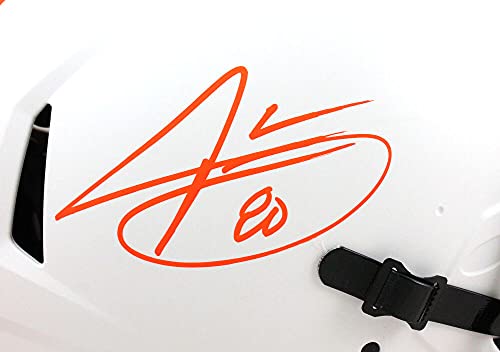 Jarvis Landry Autographed Browns F/S Speed Authentic Lunar Helmet-Beckett W Hologram Orange - 757 Sports Collectibles