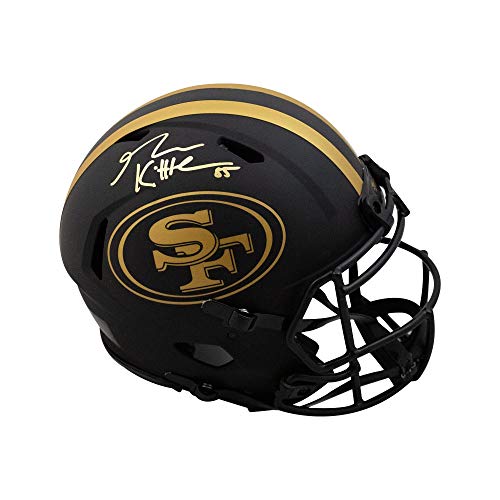 George Kittle Autographed 49ers Eclipse Authentic Full-Size Football Helmet - BAS COA - 757 Sports Collectibles