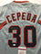 Autographed/Signed Orlando Cepeda San Francisco Grey Baseball Jersey JSA COA