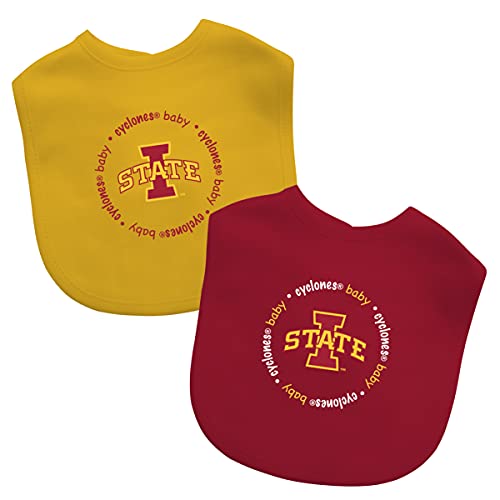 MasterPieces Baby Fanatic NCAA Iowa State Cyclones 2-Pack Bibs, One Size, Team Color - 757 Sports Collectibles