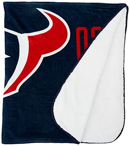 NORTHWEST NFL Houston Texans Silk Touch Sherpa Throw Blanket, 60" x 70", Motion - 757 Sports Collectibles