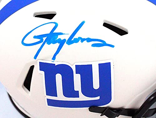 Lawrence Taylor Autographed NY Giants Lunar Speed Mini Helmet- Beckett W Blue - 757 Sports Collectibles