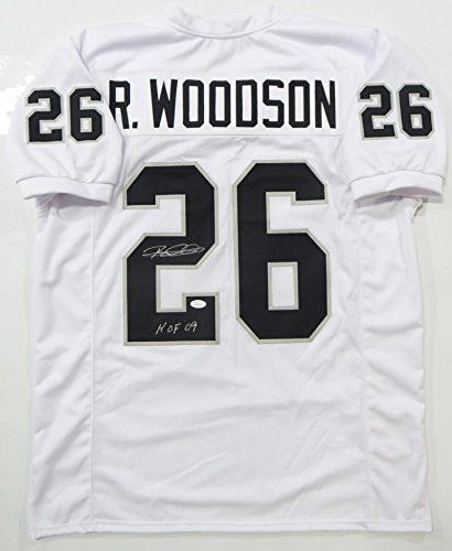 Rod Woodson Autographed White Pro Style Jersey w/HOF- JSA Witness Auth 2