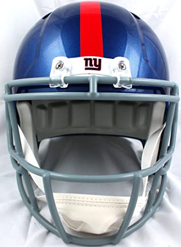 Michael Strahan Autographed NY Giants F/S Speed Helmet w/HOF-Beckett W Hologram Silver - 757 Sports Collectibles