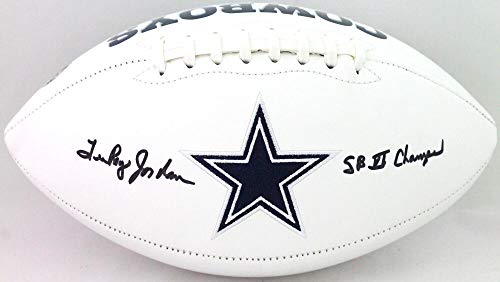 Lee Roy Jordan Autographed Cowboys Logo Football w/SB VI Champs- Beckett WBlk - 757 Sports Collectibles