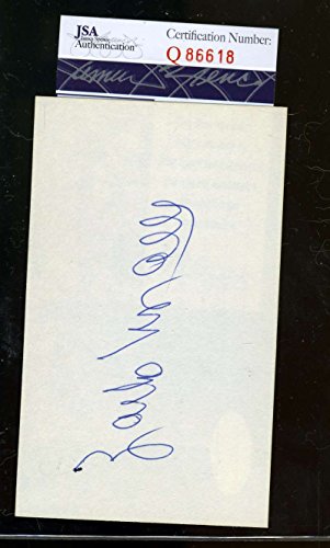 ZOILO VERSALLES JSA HAND SIGNED 3X5 INDEX CARD AUTHENTIC AUTOGRAPH