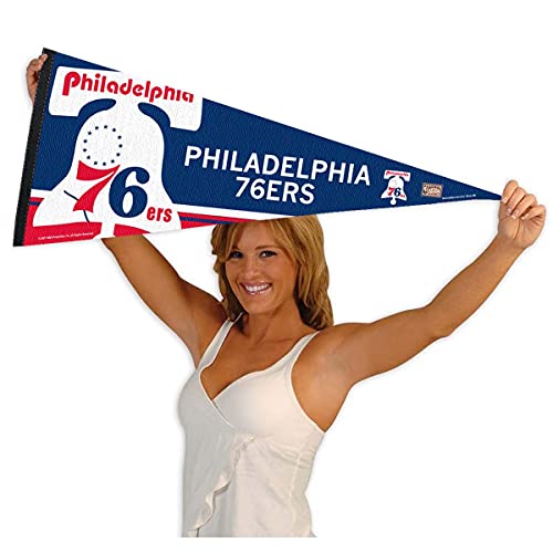 WinCraft Philadelphia 76ers Throwback Retro Vintage Pennant Flag - 757 Sports Collectibles