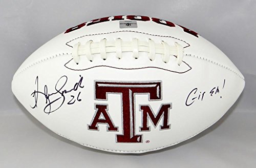 Kevin Smith Autographed Texas AM Logo Football w/ Gig 'Em- Jersey Source Auth