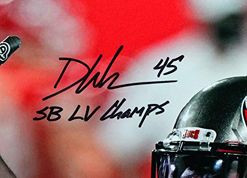 Devin White Signed Buccaneers 16x20 Arms Up Photo W/Insc- Beckett W Auth Black - 757 Sports Collectibles