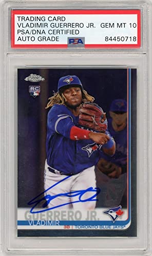 Vladimir Guerrero Jr 2019 Topps Chrome Update Autographed Rookie Card #21 - PSA/DNA 10 - 757 Sports Collectibles