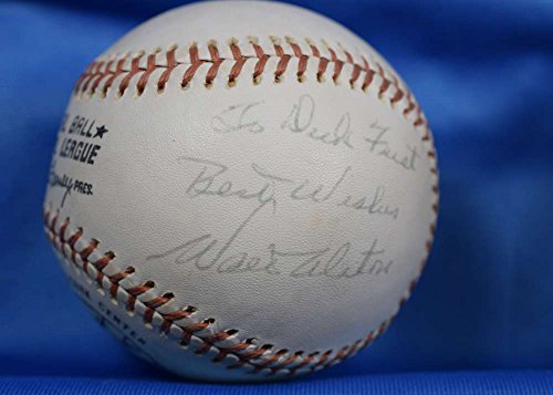 WALT ALSTON JSA SIGNeD SPALDING FEENEY NATIONAL LEAGUE AUTOGRAPH BASEBALL