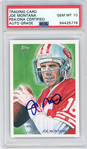 Joe Montana 2009 Topps National Chicle Autographed Card #C46- PSA/DNA Gem MT 10 - 757 Sports Collectibles