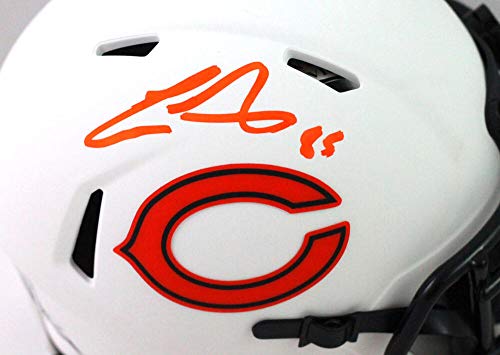 Cole Kmet Autographed Chicago Bears Lunar Speed Mini Helmet- Beckett W Orange - 757 Sports Collectibles