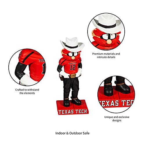 Team Sports America NCAA Texas Tech University Fun Colorful Mascot Statue 12 Inches Tall - 757 Sports Collectibles