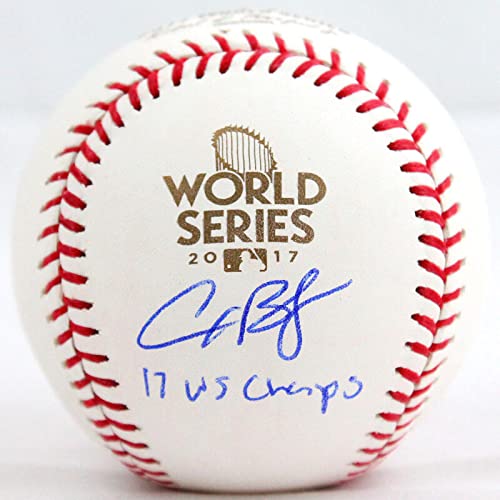 Alex Bregman Autographed Rawlings OML 2017 WS Baseball w/insc.- Beckett W Hologram Blue - 757 Sports Collectibles