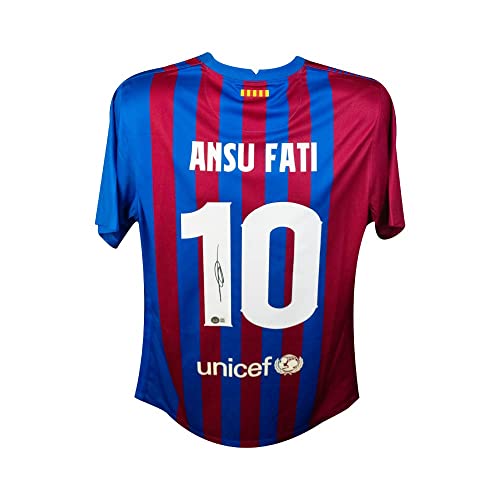 Ansu Fati Autographed Barcelona Soccer Jersey - BAS COA - 757 Sports Collectibles