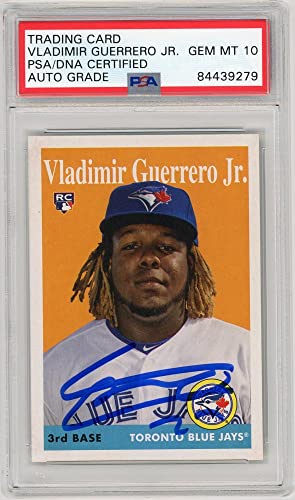 Vladimir Guerrero Jr 2019 Topps Archives Autographed 27" Inscription Rookie Card #14 - PSA/DNA 10 - 757 Sports Collectibles