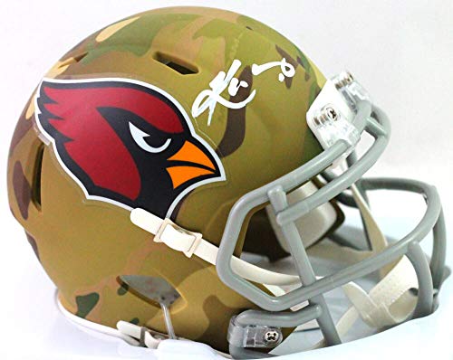 Kyler Murray Autographed Cardinals Camo Mini Helmet - Beckett Witness White - 757 Sports Collectibles