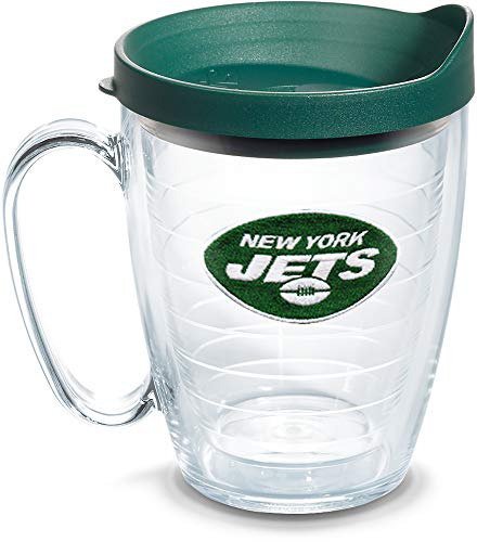 Tervis Made in USA Double Walled NFL New York Jets Insulated Tumbler Cup Keeps Drinks Cold & Hot, 16oz Mug, Primary Logo - 757 Sports Collectibles