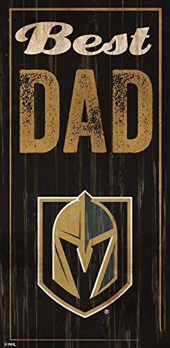 Fan Creations NHL Vegas Golden Knights Unisex Vegas Golden Knights Best Dad Sign, Team Color, 6 x 12 - 757 Sports Collectibles