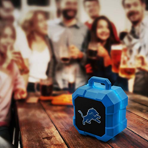 NFL Detroit Lions Shockbox LED Wireless Bluetooth Speaker, Team Color - 757 Sports Collectibles