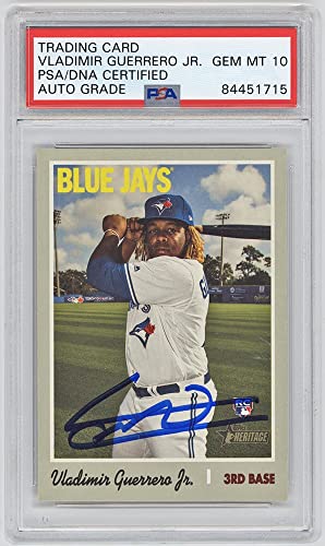 Vladimir Guerrero Jr 2019 Topps Heritage Autographed Rookie Card #504 - PSA/DNA 10 - 757 Sports Collectibles