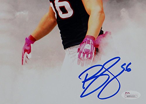 Brian Cushing Signed Texans 8x10 In Smoke/Pink Gloves Photo- JSA W Auth Blue - 757 Sports Collectibles