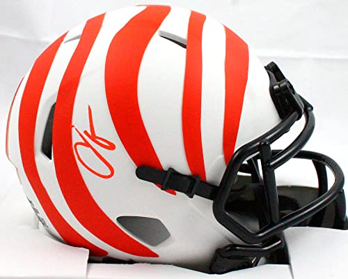 Chad Johnson Autographed Cincinnati Bengals Lunar Speed Mini Helmet-Beckett W Hologram Orange - 757 Sports Collectibles