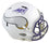 Vikings Adrian Peterson Signed Flat White Full Size Speed Rep Helmet BAS Witness - 757 Sports Collectibles