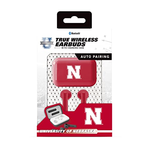 SOAR NCAA True Wireless Earbuds V.4, Nebraska Cornhuskers - 757 Sports Collectibles