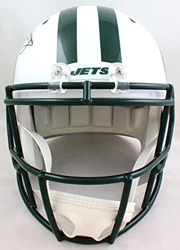 Elijah Moore Autographed New York Jets T/B F/S Speed Helmet-Beckett W Hologram Black - 757 Sports Collectibles