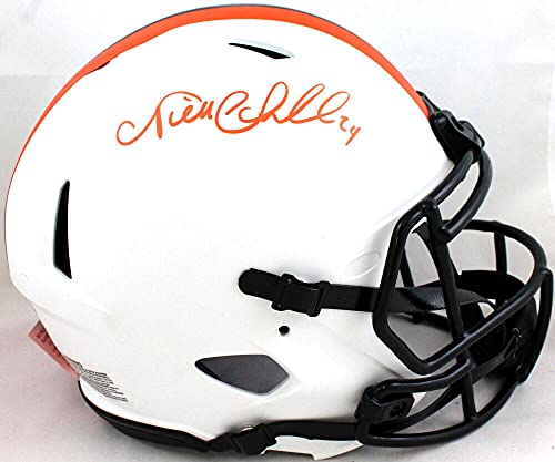 Nick Chubb Signed Cleveland Browns Authentic Lunar F/S Helmet - Beckett Orange - 757 Sports Collectibles