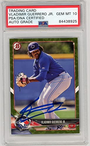 Vladimir Guerrero Jr 2018 Bowman Camo Autographed Card #BP150- PSA/DNA 10 - 757 Sports Collectibles