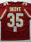 Autographed/Signed Christian Okoye Kansas City Red Football Jersey JSA COA - 757 Sports Collectibles