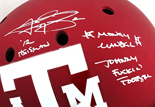 Johnny Manziel Autographed Texas A&M Schutt F/S Authentic Helmet W/3 Insc-Beckett W Hologram White - 757 Sports Collectibles