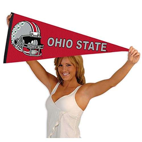 College Flags & Banners Co. Ohio State Buckeyes Football Helmet Pennant - 757 Sports Collectibles