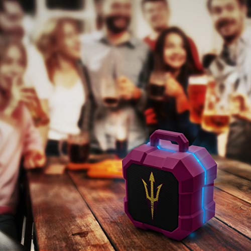 NCAA Arizona State Sun Devils Shockbox LED Wireless Bluetooth Speaker, Team Color - 757 Sports Collectibles